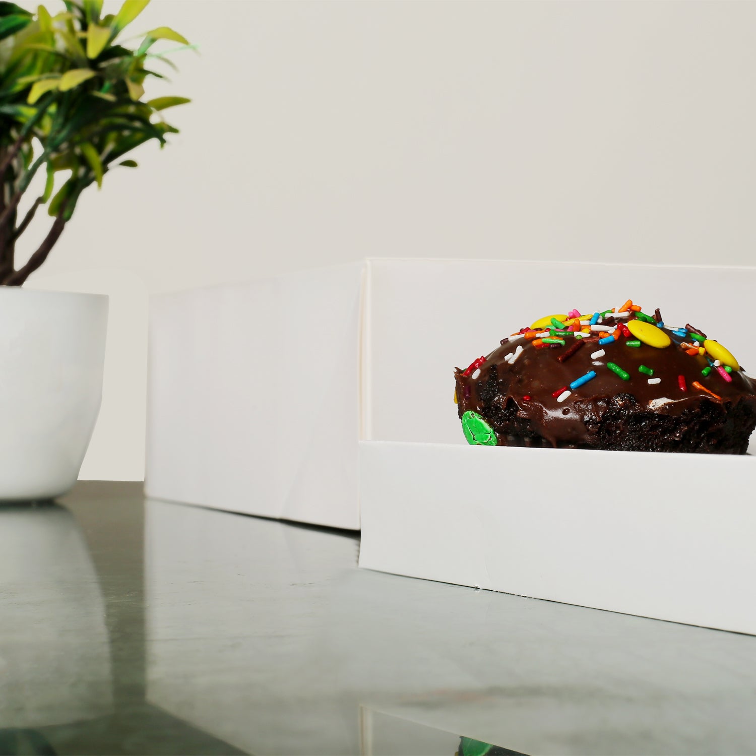 Brown Kraft 12 Hole Cupcake Box With Window – Auto Pop Up For Parties & Weddings